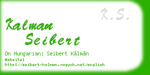 kalman seibert business card